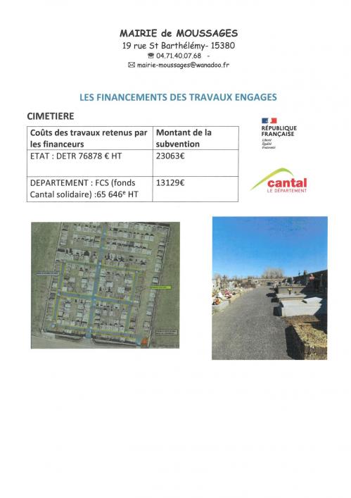 Travaux cimetiere